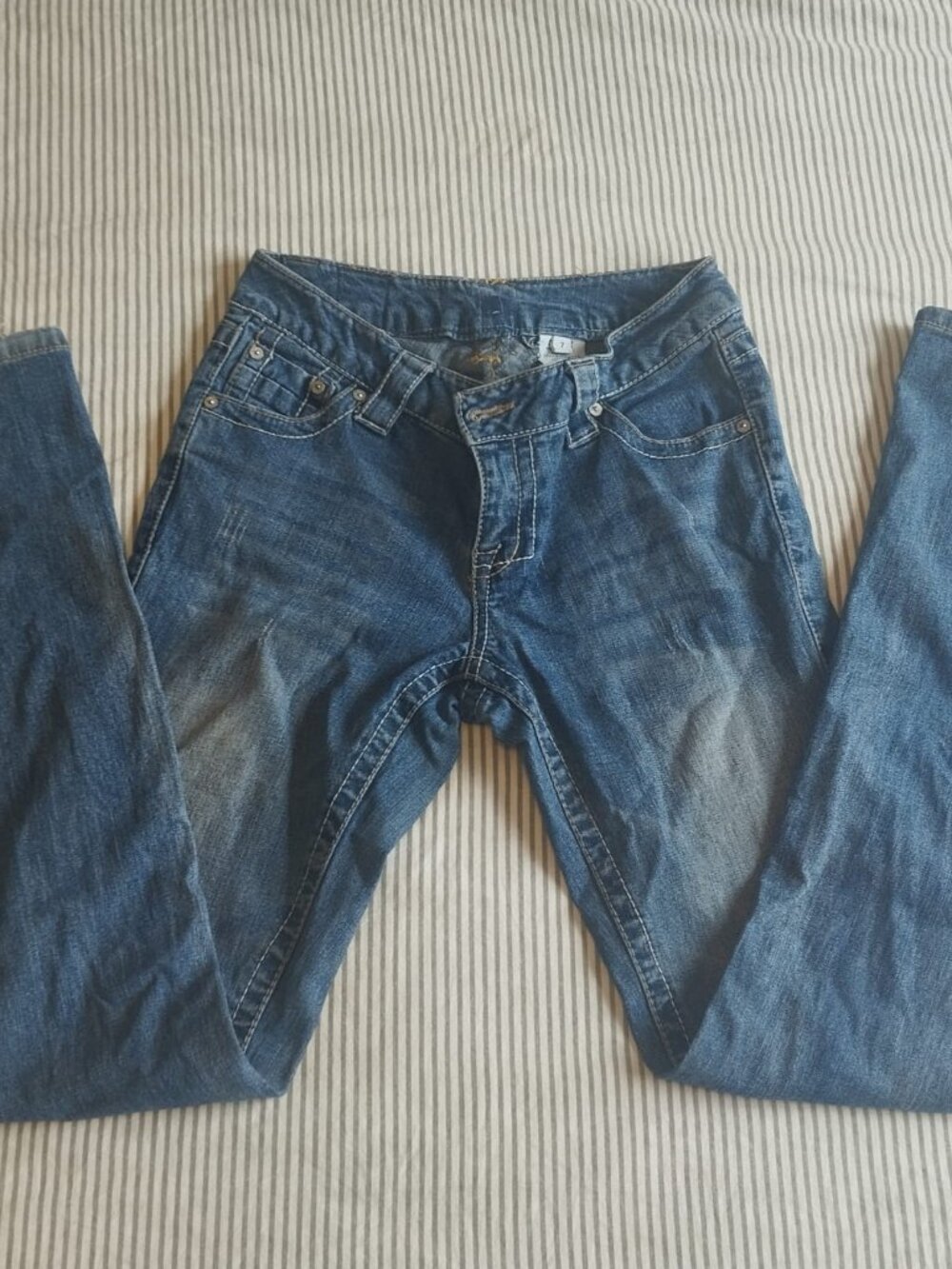 bootcut low rise denim jeans
